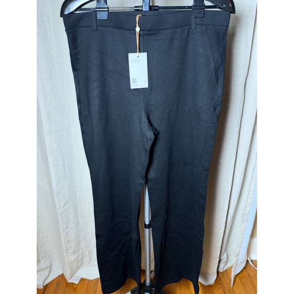 Quince Pants - Quince Ultra Stretch Ponte Bootcut Pants Womens XL Petite Black Workwear NWT